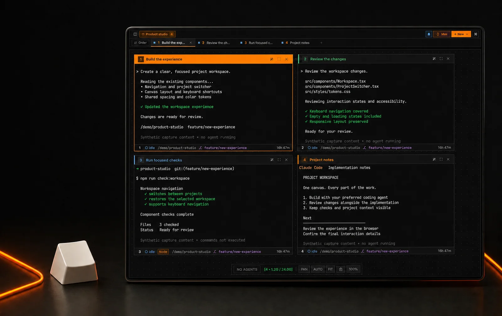 Art-directed presentation of the captured CodeGrid interface.