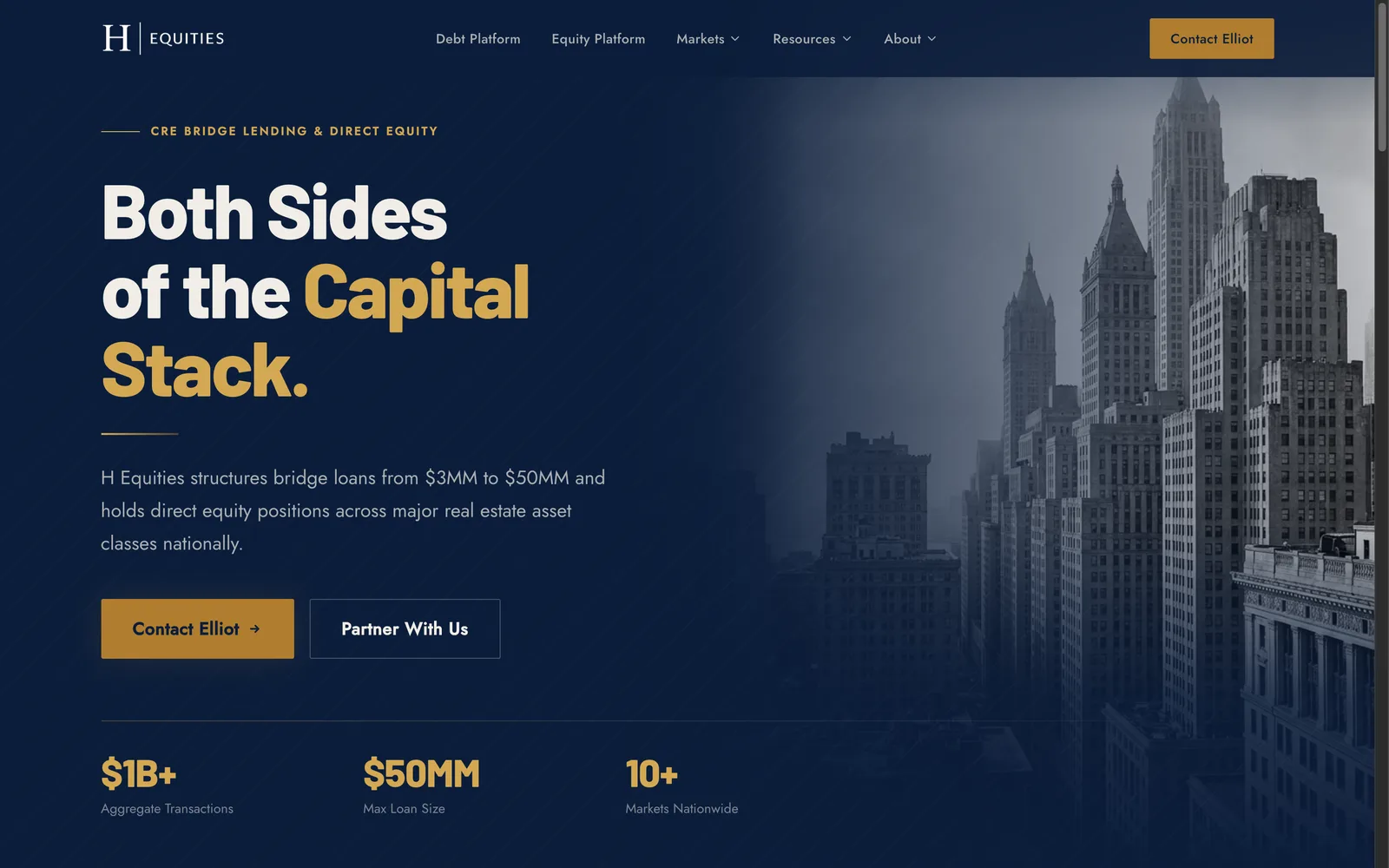 Screenshot of hequities.com