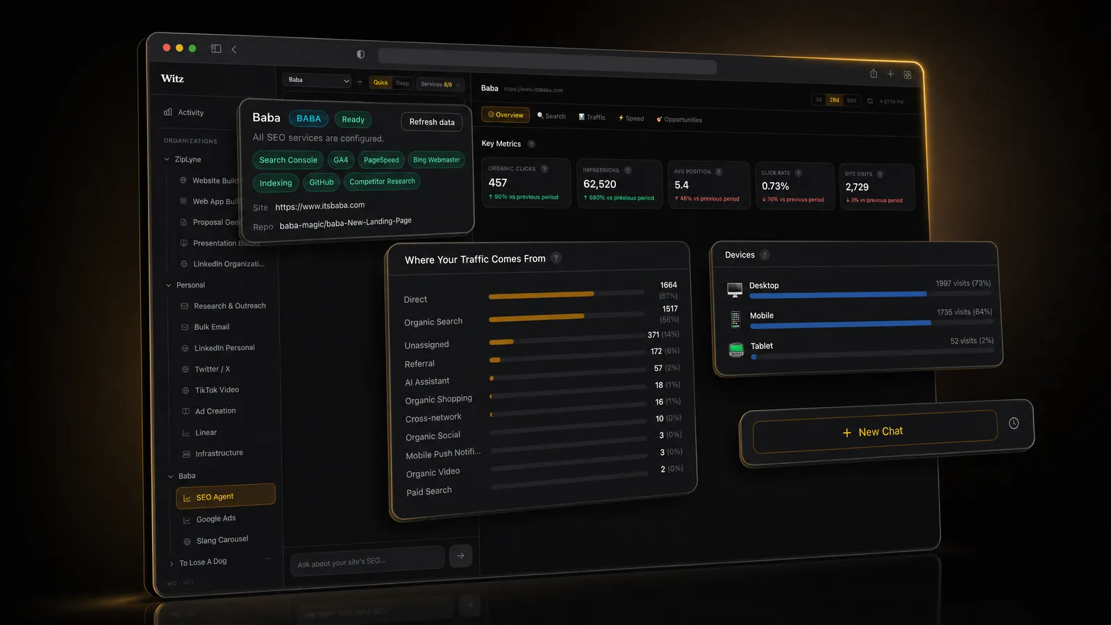 Screenshot of Witz Agents